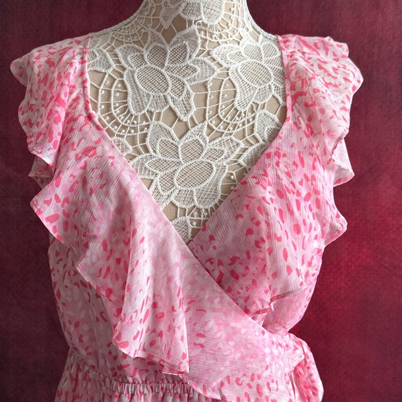 Express Pink High Low Ruffle Dress - Picture 8 of 11